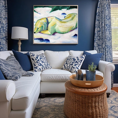 Dog Lying in the Snow - Digital Download Wall Art