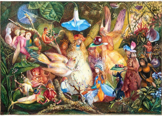 Enchanted Fairy Gathering in a Magical Forest - Dreamlike Digital Art for Home Décor and Instant Download