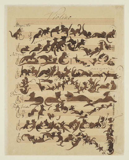 Art Print "Cat Symphony by Moritz von Schwind" Schwind
