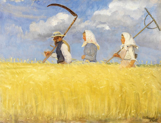 Anna Ancher&#39;s Harvesters (1905).