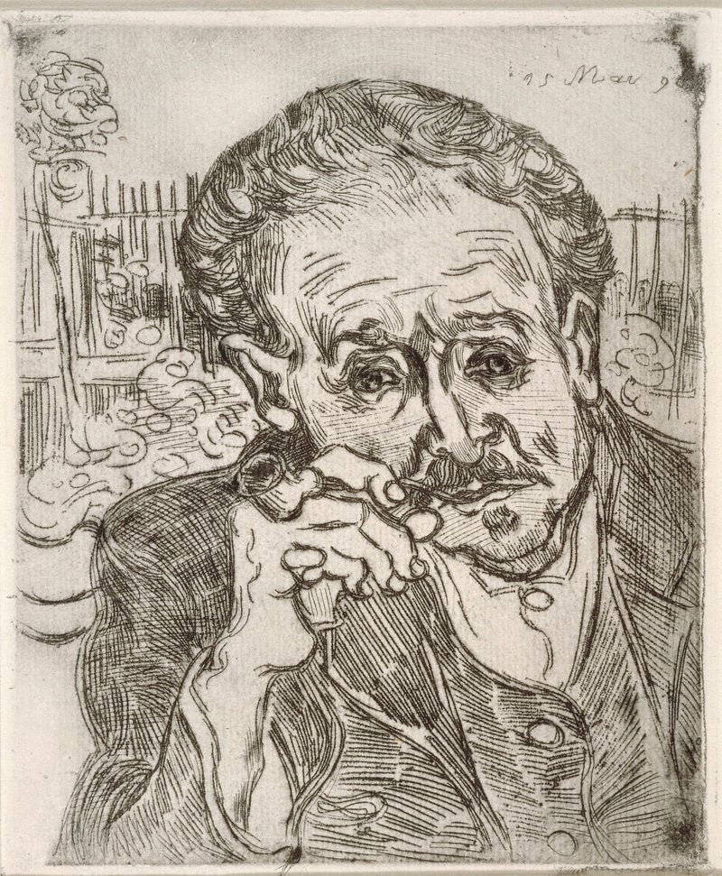 Portrait of Dr. Gachet (Auvers-sur-Oise) by Vincent van Gogh