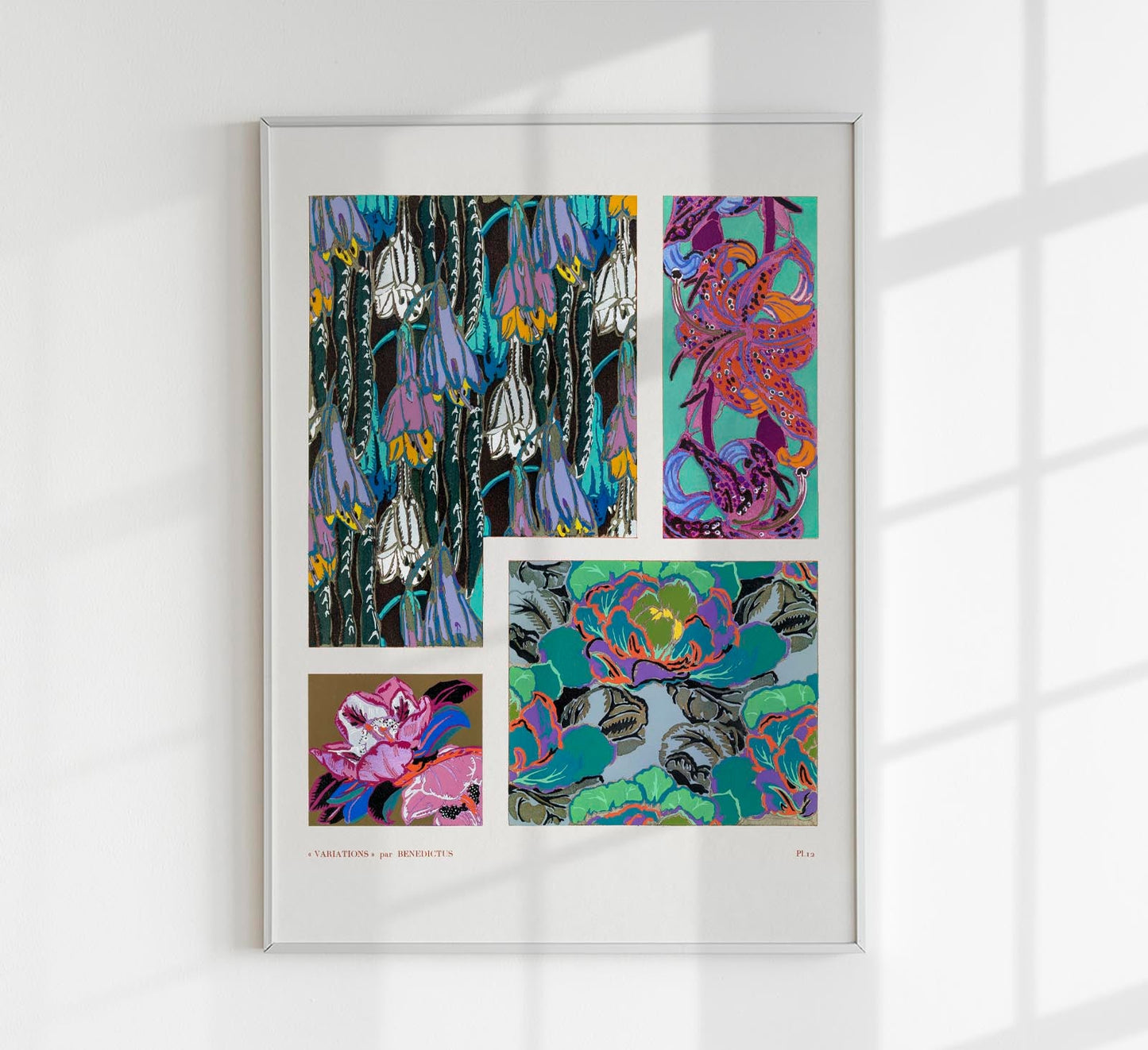 Vintage Floral Art Deco Pattern, Variation 12 by Édouard Bénédictus