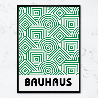 Bauhaus Green Pattern