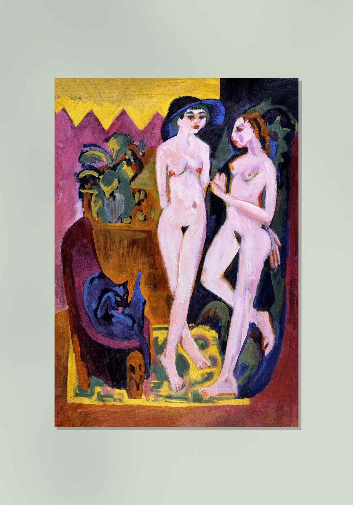 Two Nudes in a Room by Ernst Kirchner