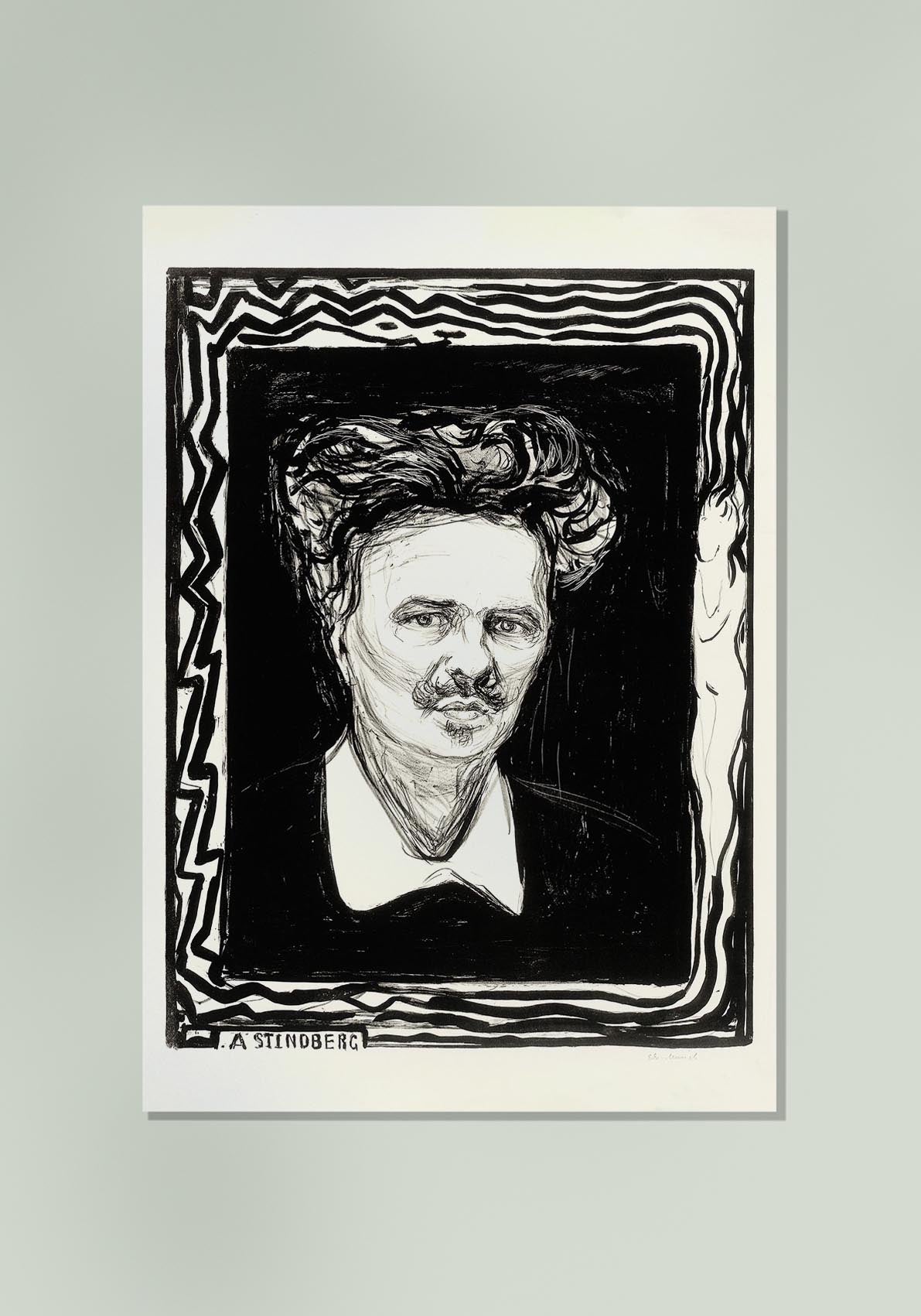 Edvard Munch "August Strindberg" Art Poster