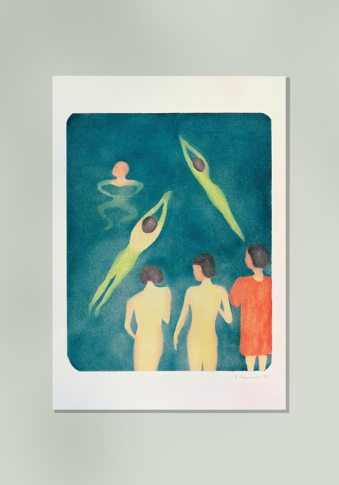 Edvard Munch Boys Bathing Art Poster