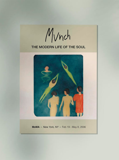 Boys Bathing Munch Exhibition Poster