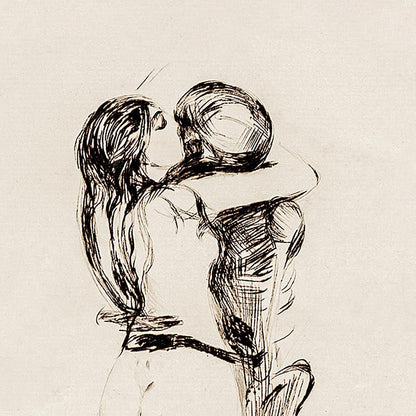 Edvard Munch Death and The Woman Art Poster