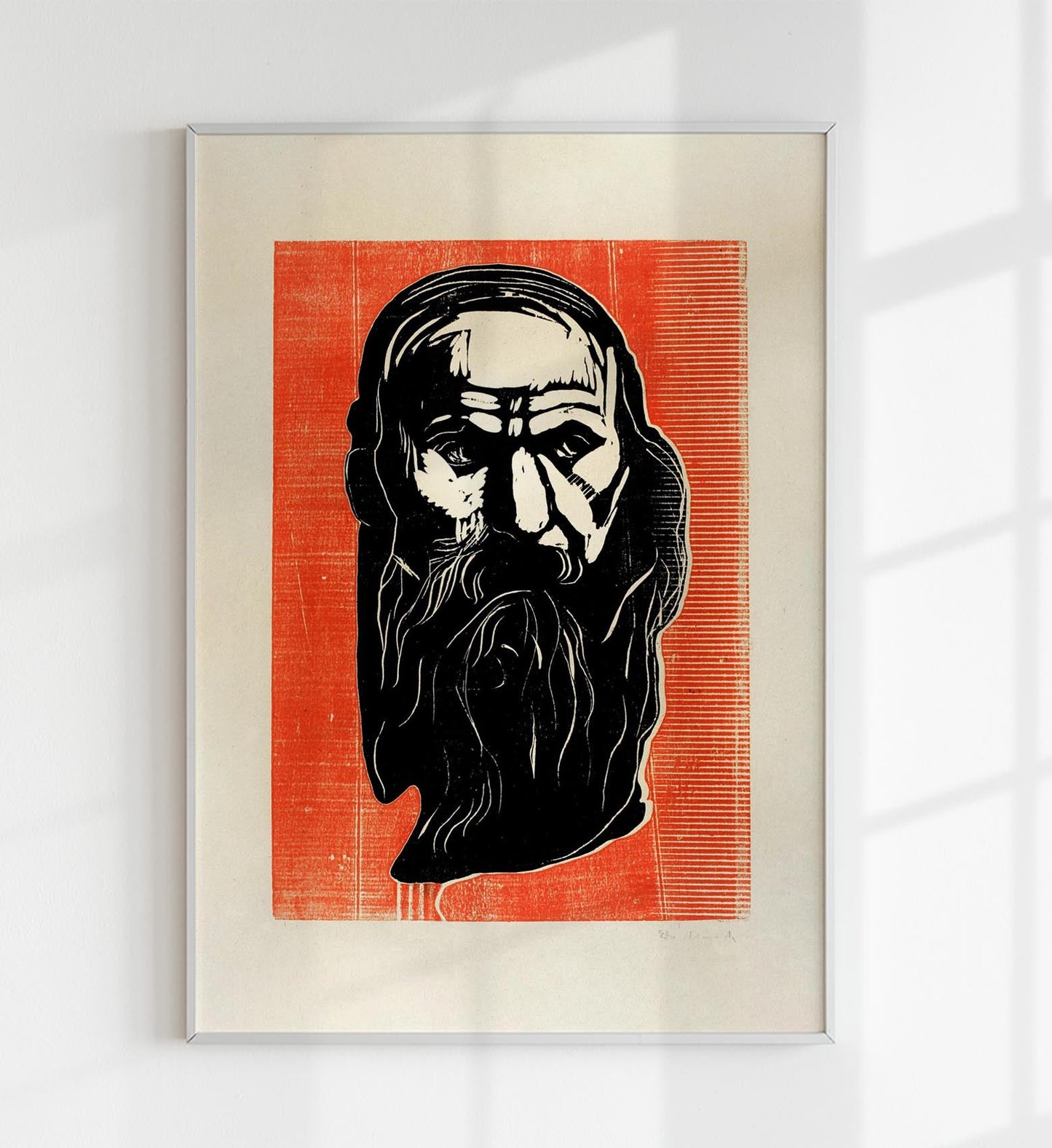 Edvard Munch Head of an Old Man Art Poster