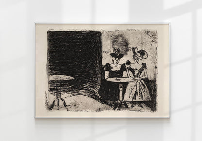 Edvard Munch Night Café Art Poster