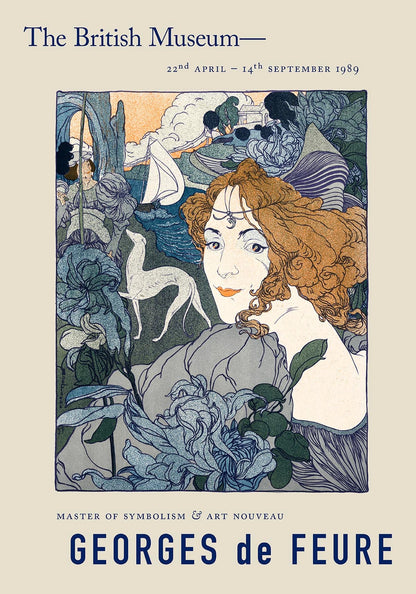 Georges de Feure Woman & Dog Exhibition Poster