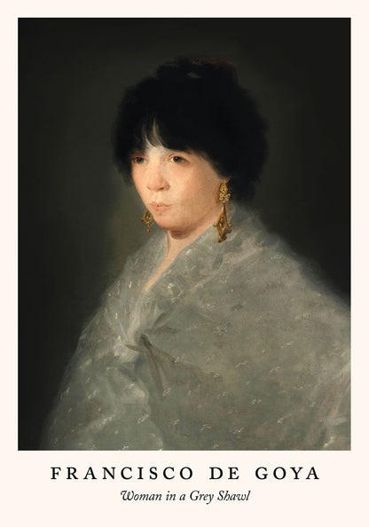 Woman in a Grey Shawl - Francisco de Goya Exhibition Poster