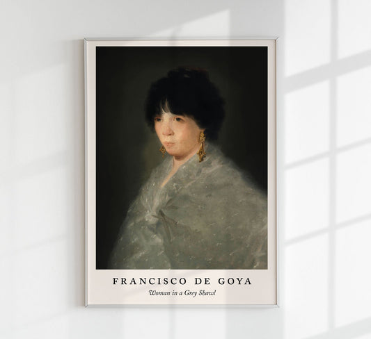 Woman in a Grey Shawl - Francisco de Goya Exhibition Poster