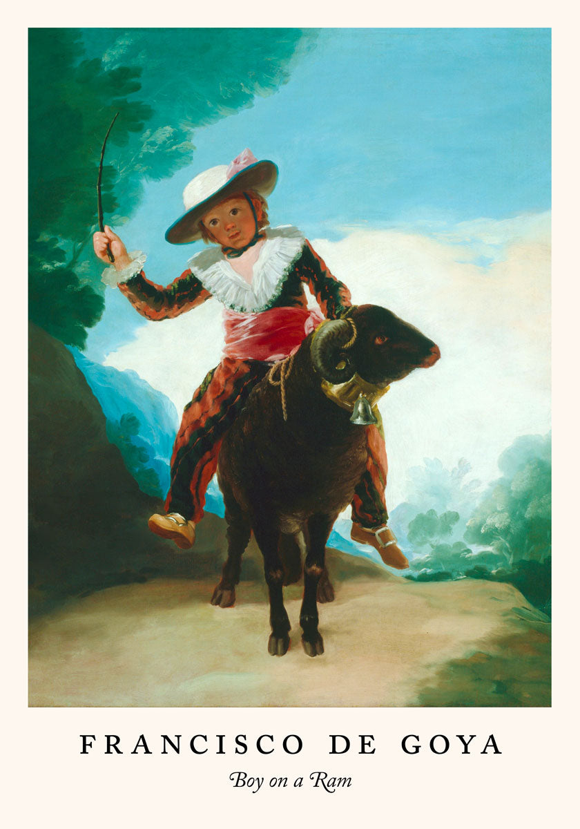 Boy on a Ram - Francisco de Goya Exhibition Poster