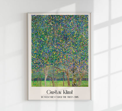 Rose Bushes Under The Trees by Gustav Klimt