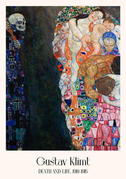 Death & Life by Gustav Klimt - Exhibition Poster