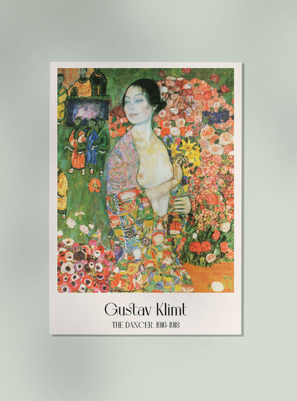 The Dancer Exhibition Poster by Gustav Klimt