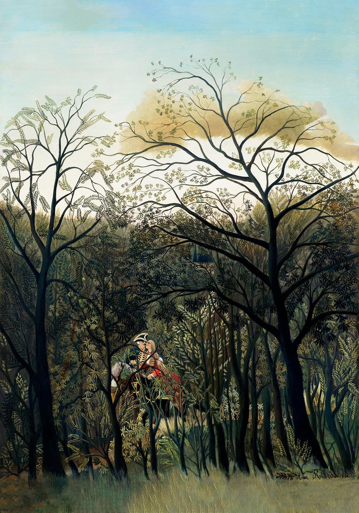 Rendez-vous in the Forest by Rousseau Art Print