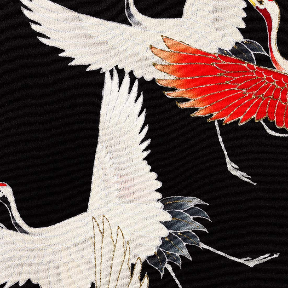 Red Cranes White Cranes Set of 2 Prints