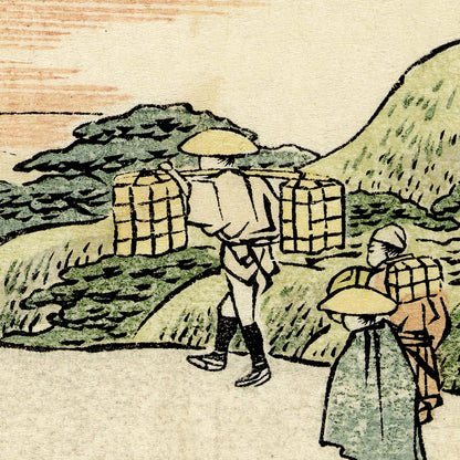 Kanaya at 25th Station by Hokusai