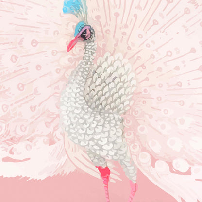 Japanese White Peacock remixed in Pink