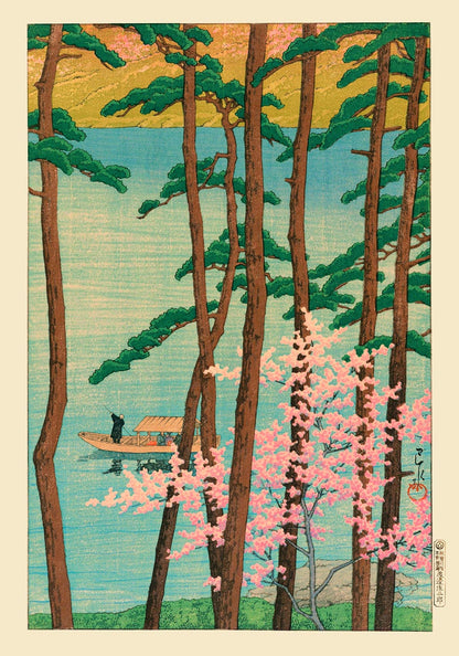 Spring in Arashiyama by Hasui