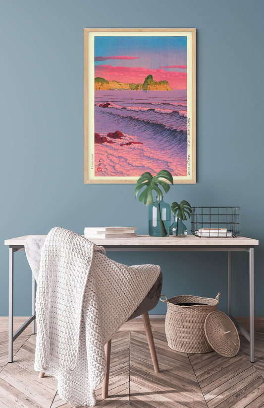 Morning Sea at Shiribeshi by Hasui