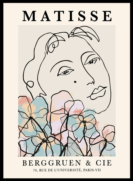 Woman with Flowers by Henri Matisse Print