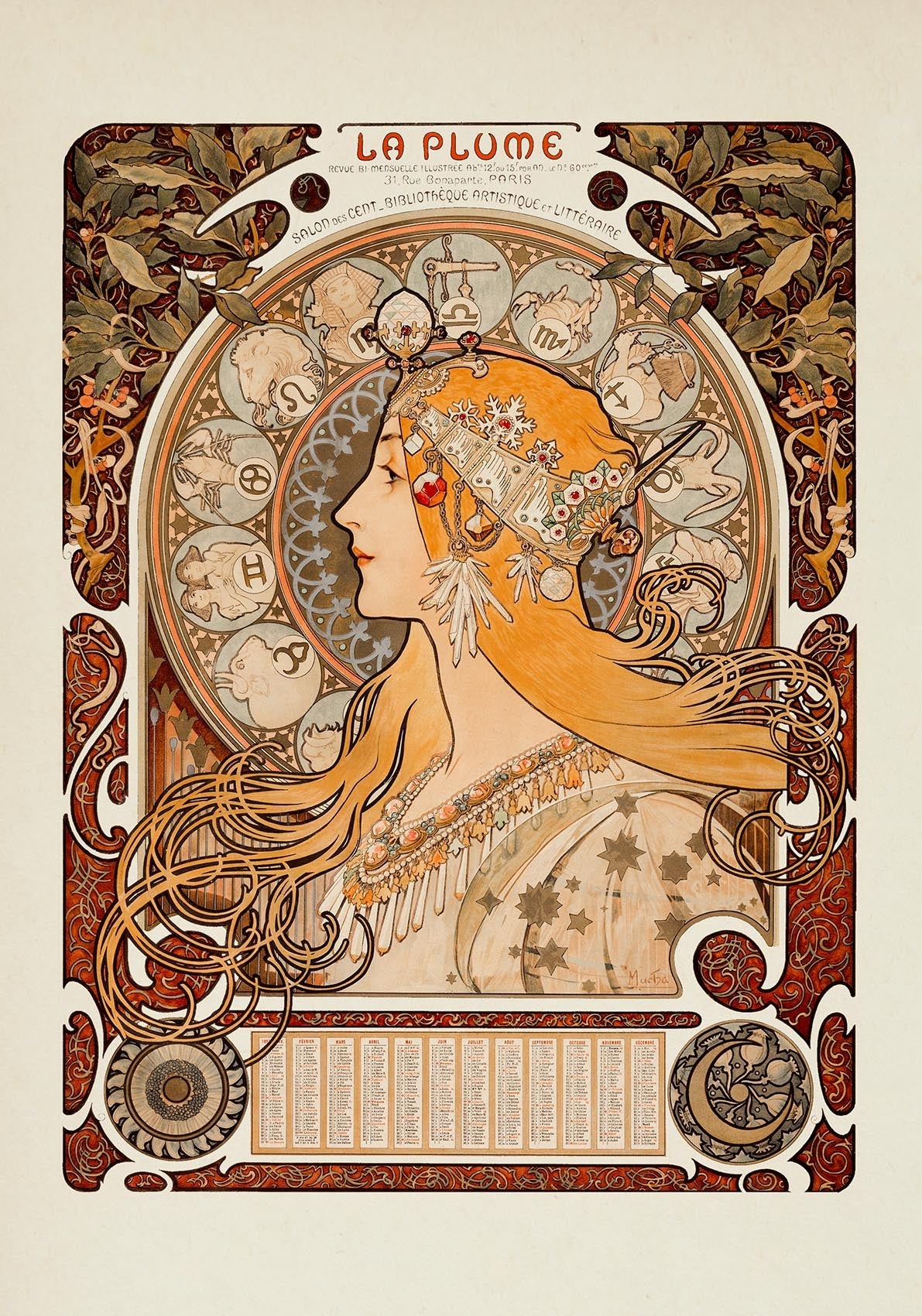 La Plume by Alphonse Mucha