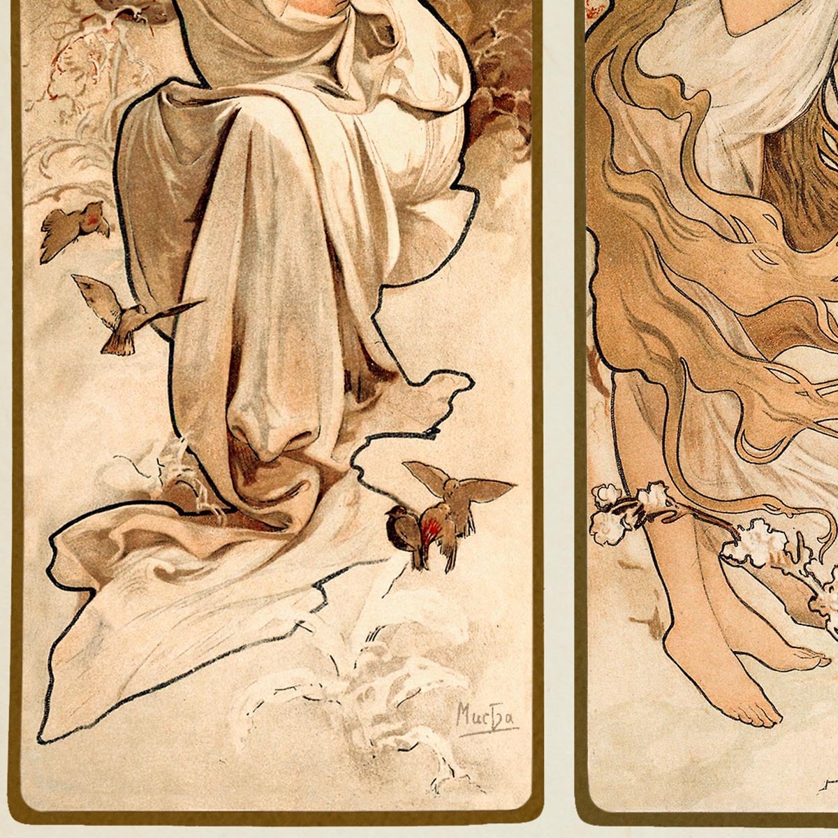 The Seasons by Alphonse Mucha