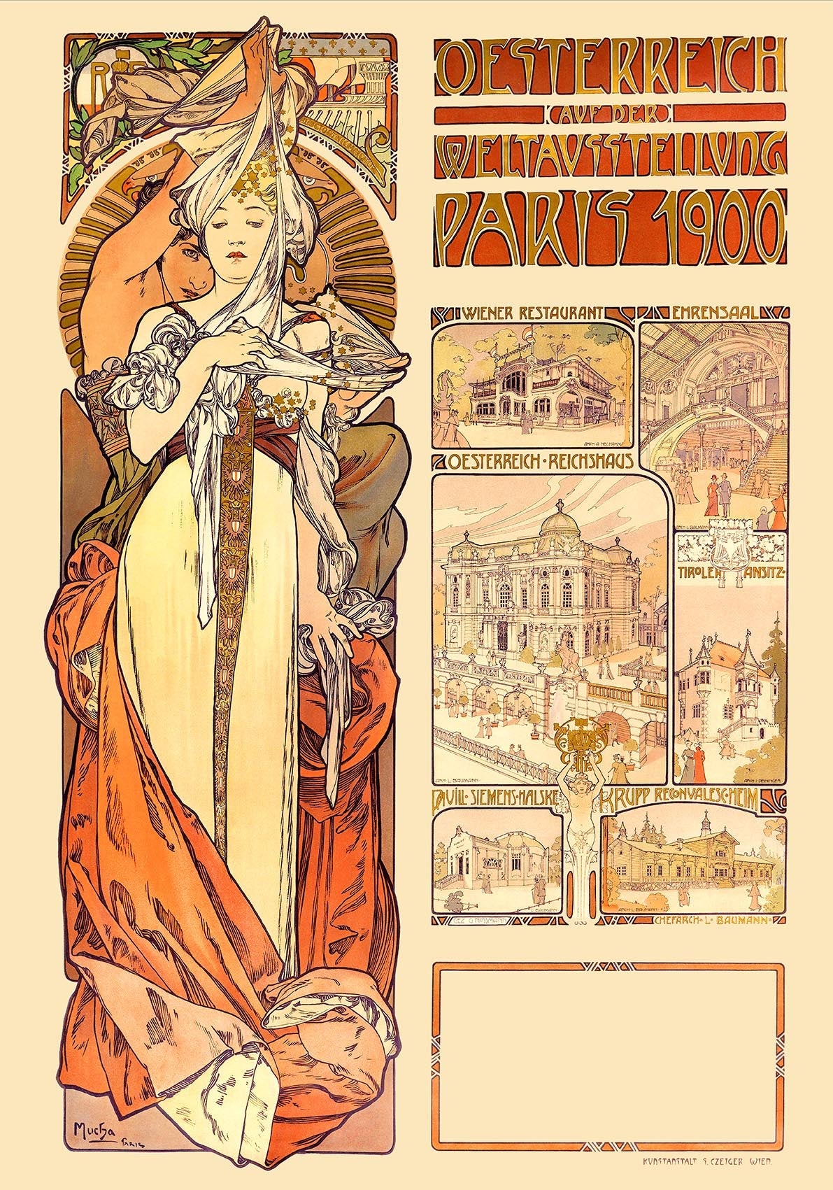 Österreich, Paris by Alphonse Mucha