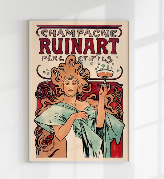 Champagne Ruinart by Alphonse Mucha