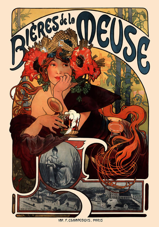 Bieres de la Meuse by Alphonse Mucha