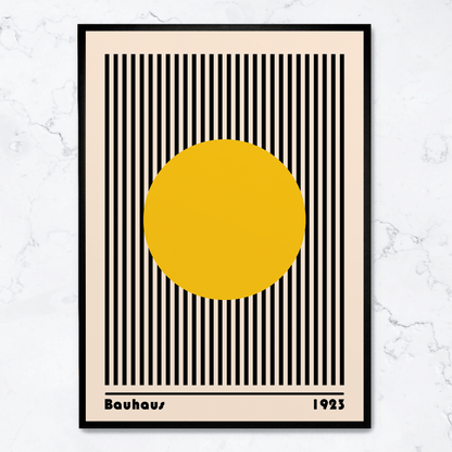 Bauhaus Yellow Circle With Lines