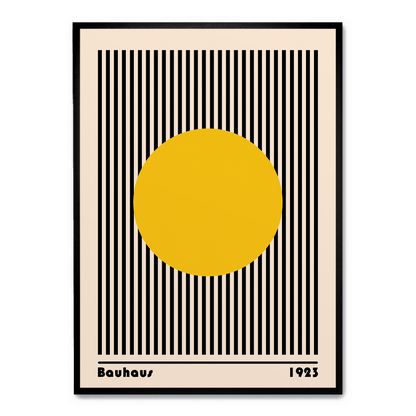 Bauhaus Yellow Circle With Lines