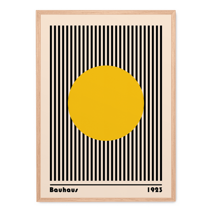 Bauhaus Yellow Circle With Lines