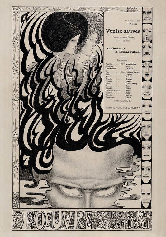 Vénise Sauvée Vintage Theater Program Reproduction Poster by Jan Toorop