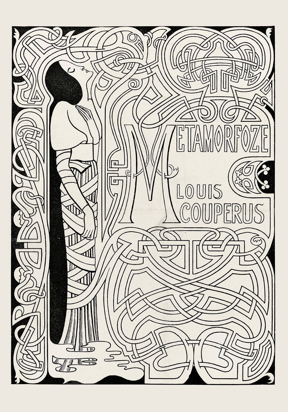 Metamorfoze Black and White Vintage Poster by Jan Toorop