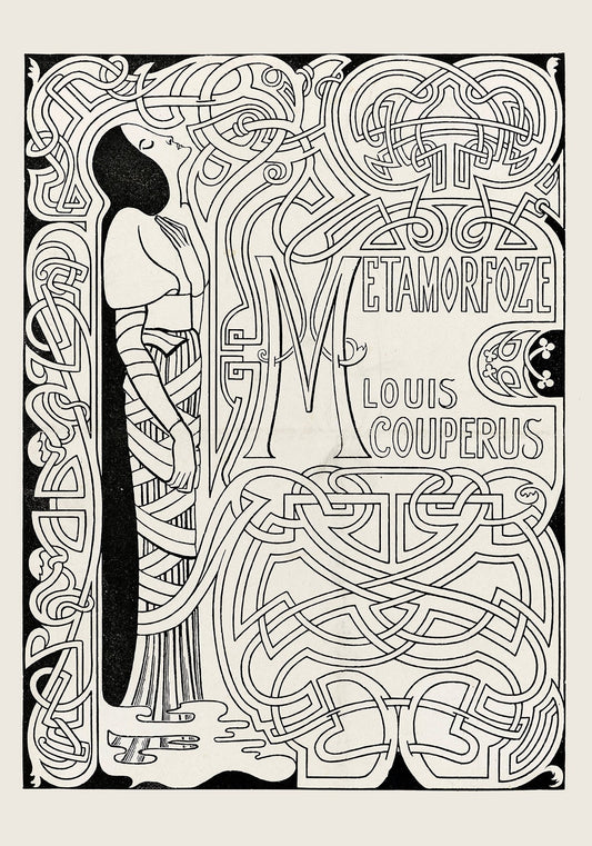 Metamorfoze Black and White Vintage Poster by Jan Toorop