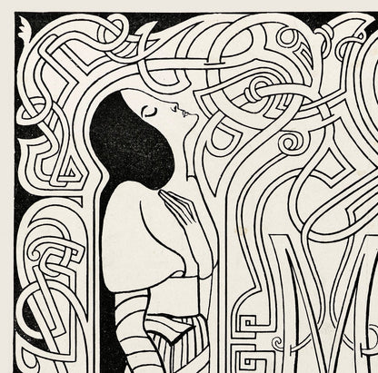 Metamorfoze Black and White Vintage Poster by Jan Toorop