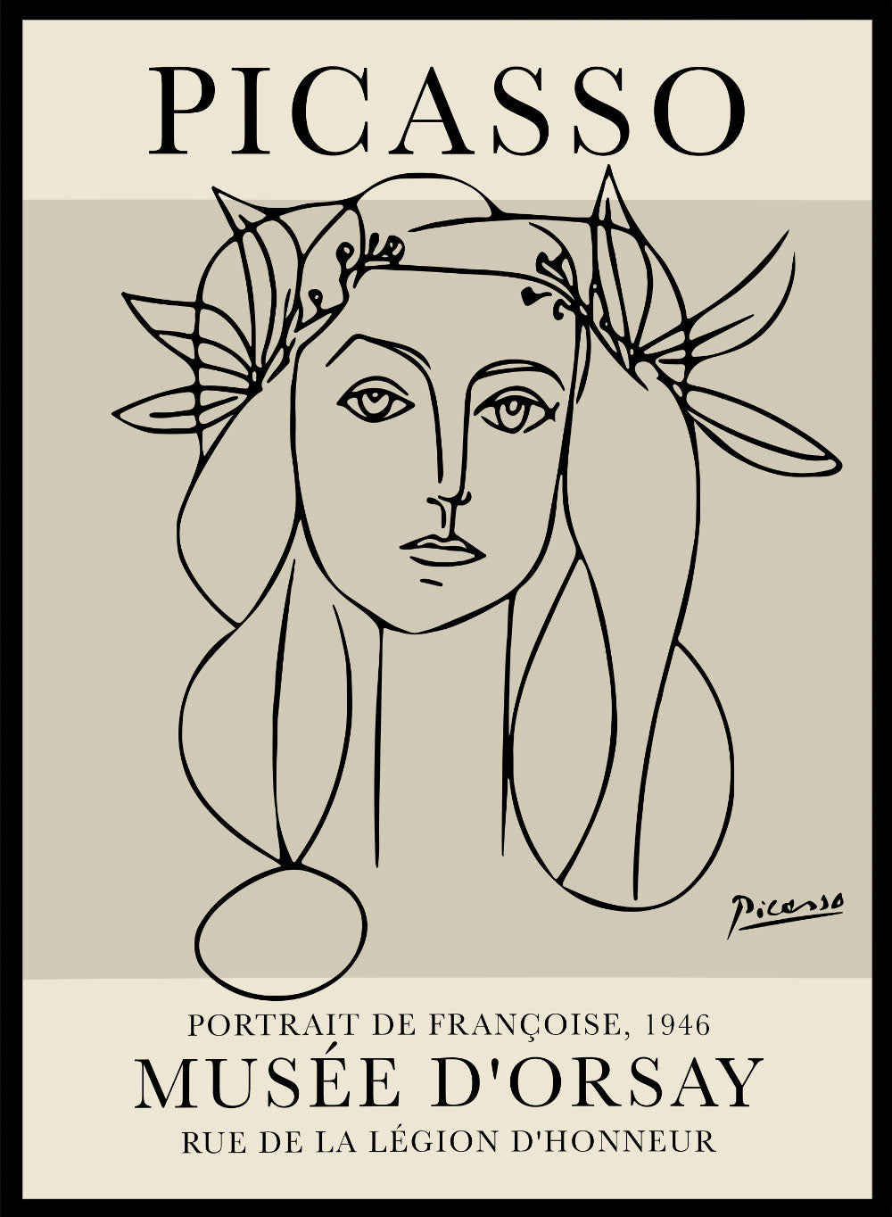 Portrait of Francoise Gilot I Pablo Picasso Exhibition Poster