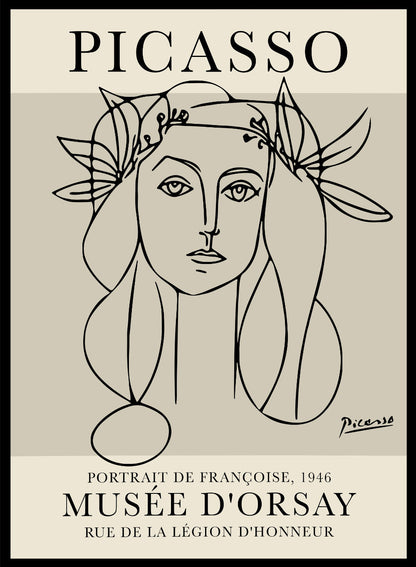 Portrait of Francoise Gilot I Pablo Picasso Exhibition Poster