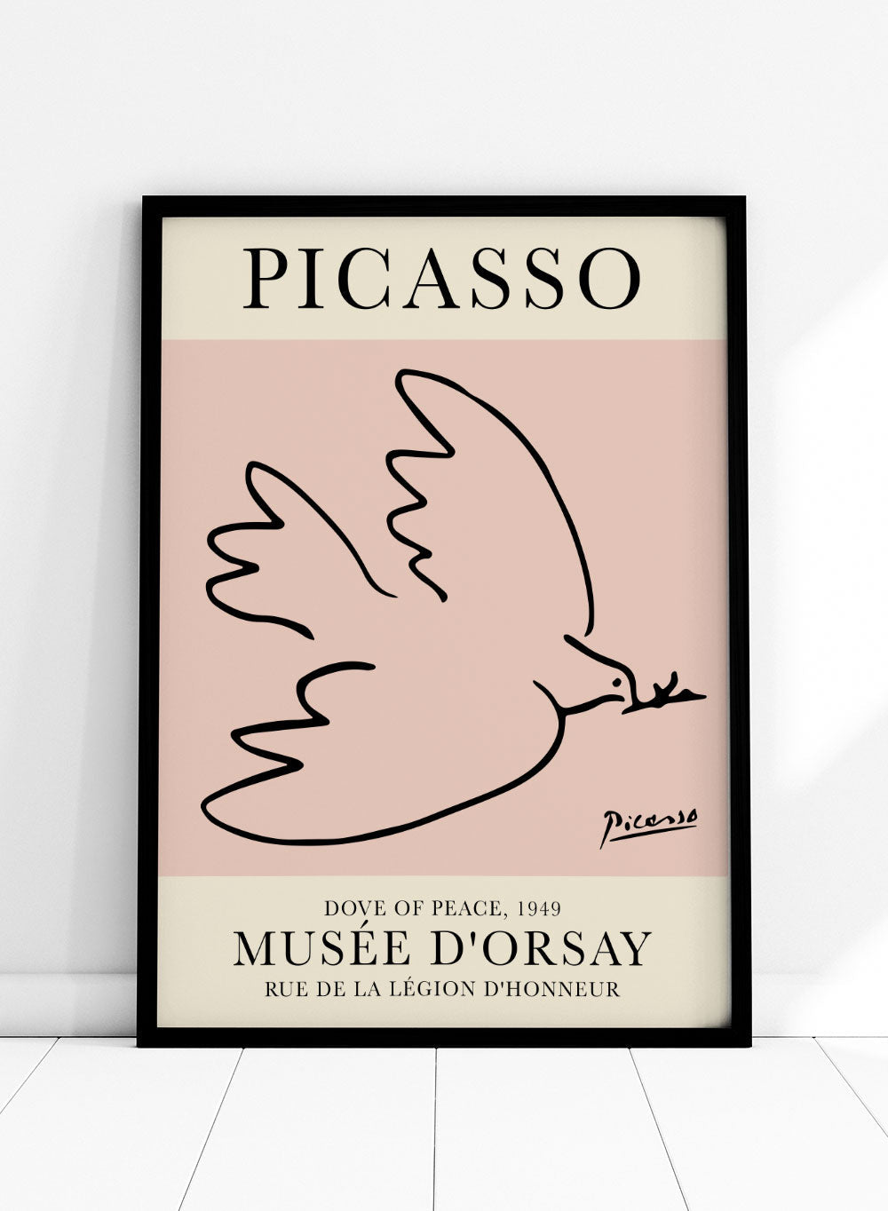 Dove of Peace by Pablo Picasso, Exhibition Poster Print, Pink