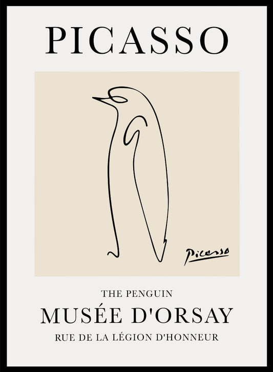 The Penguin Line Drawing by Pablo Picasso Print