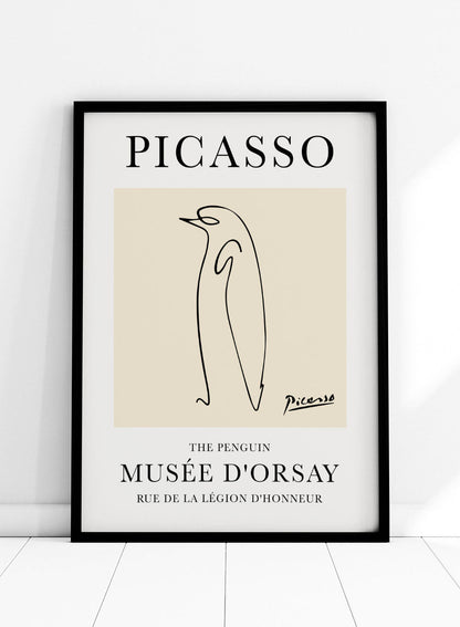 The Penguin Line Drawing by Pablo Picasso Print