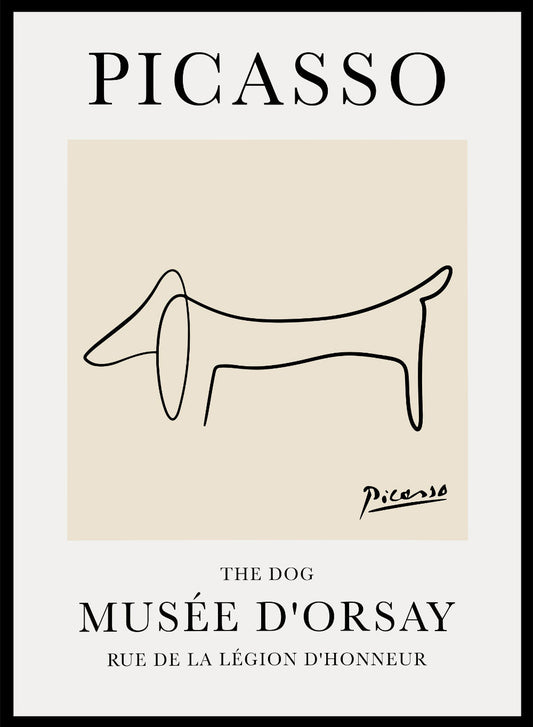 The Dog Line Drawing by Pablo Picasso Print