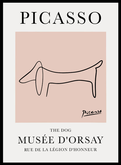 The Dog Line Drawing by Pablo Picasso Print