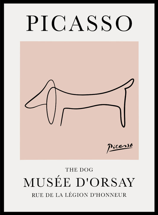 The Dog Line Drawing by Pablo Picasso Print