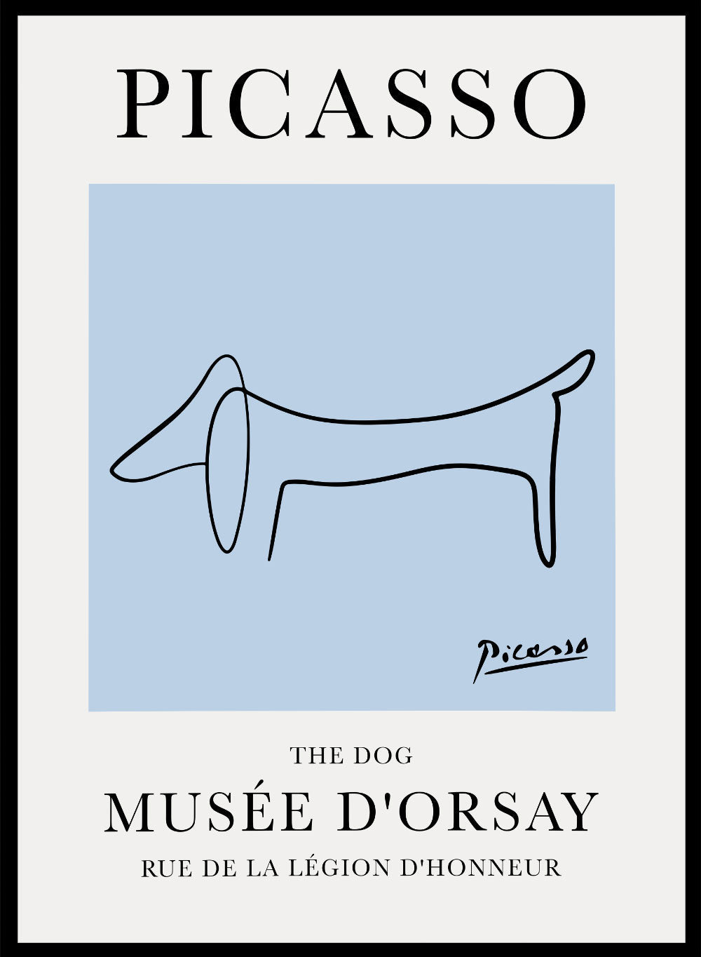 The Dog Line Drawing by Pablo Picasso Print