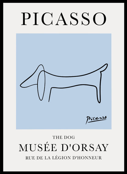 The Dog Line Drawing by Pablo Picasso Print